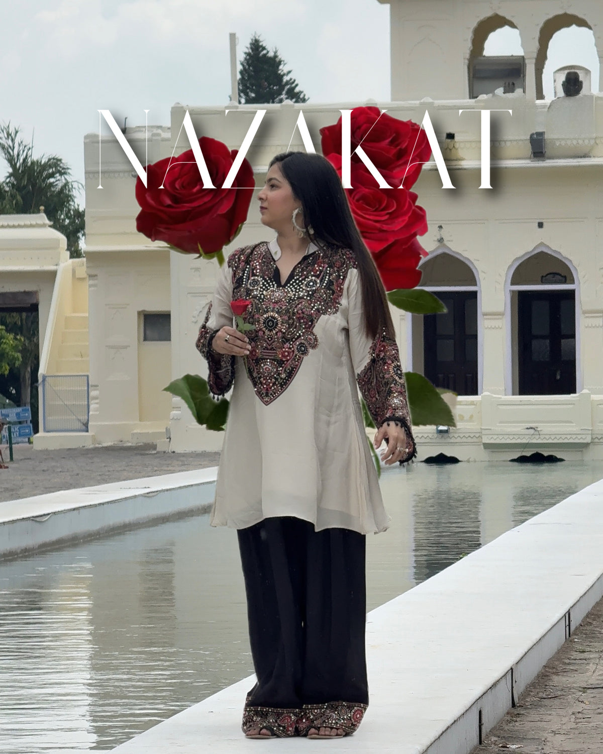 Nazakat - Mirror Work Farshi Set