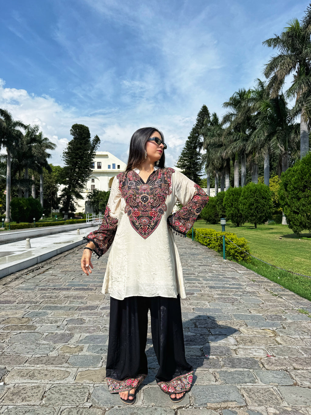 Nazakat - Mirror Work Farshi Set