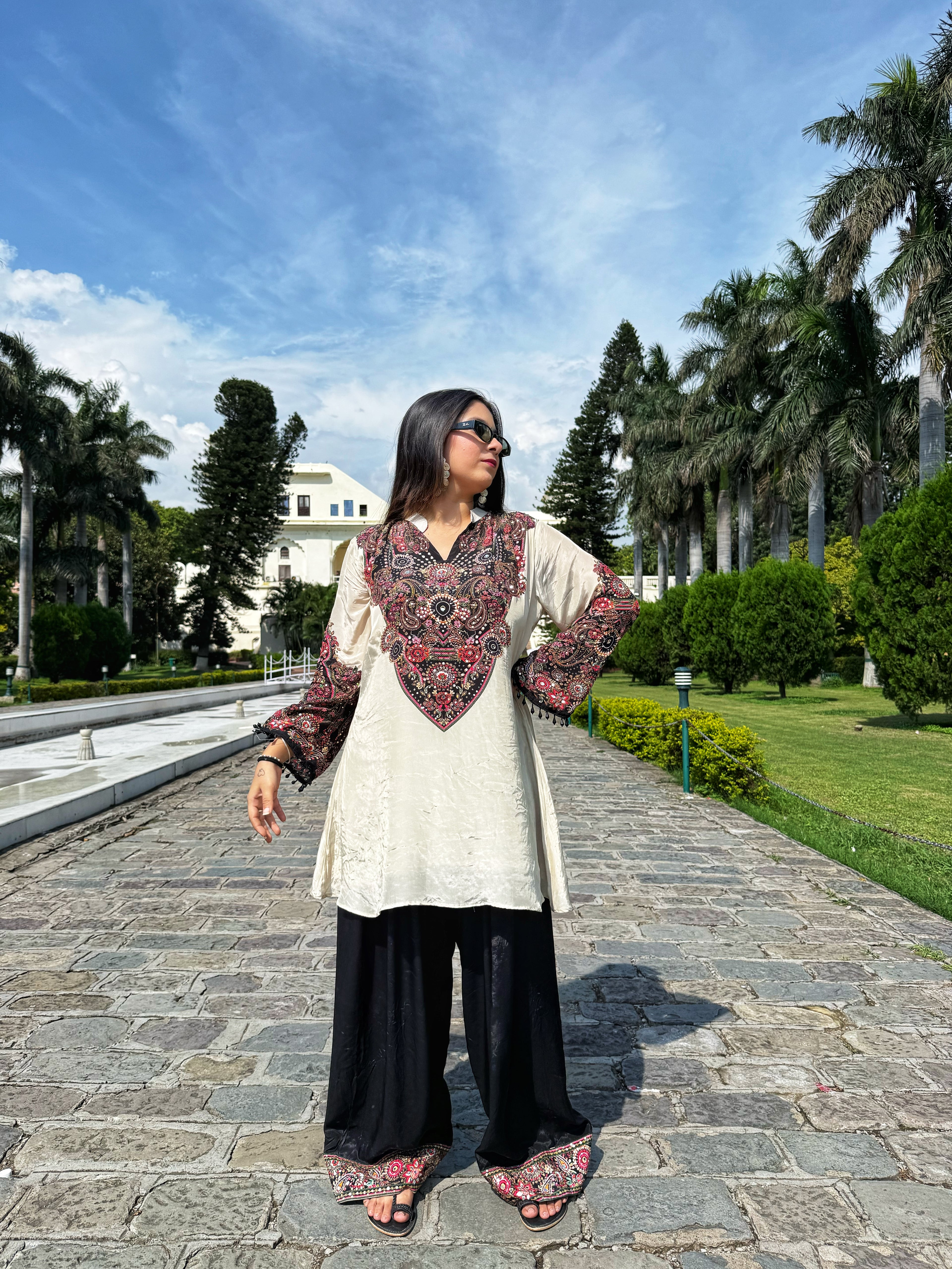 Nazakat - Mirror Work Farshi Set