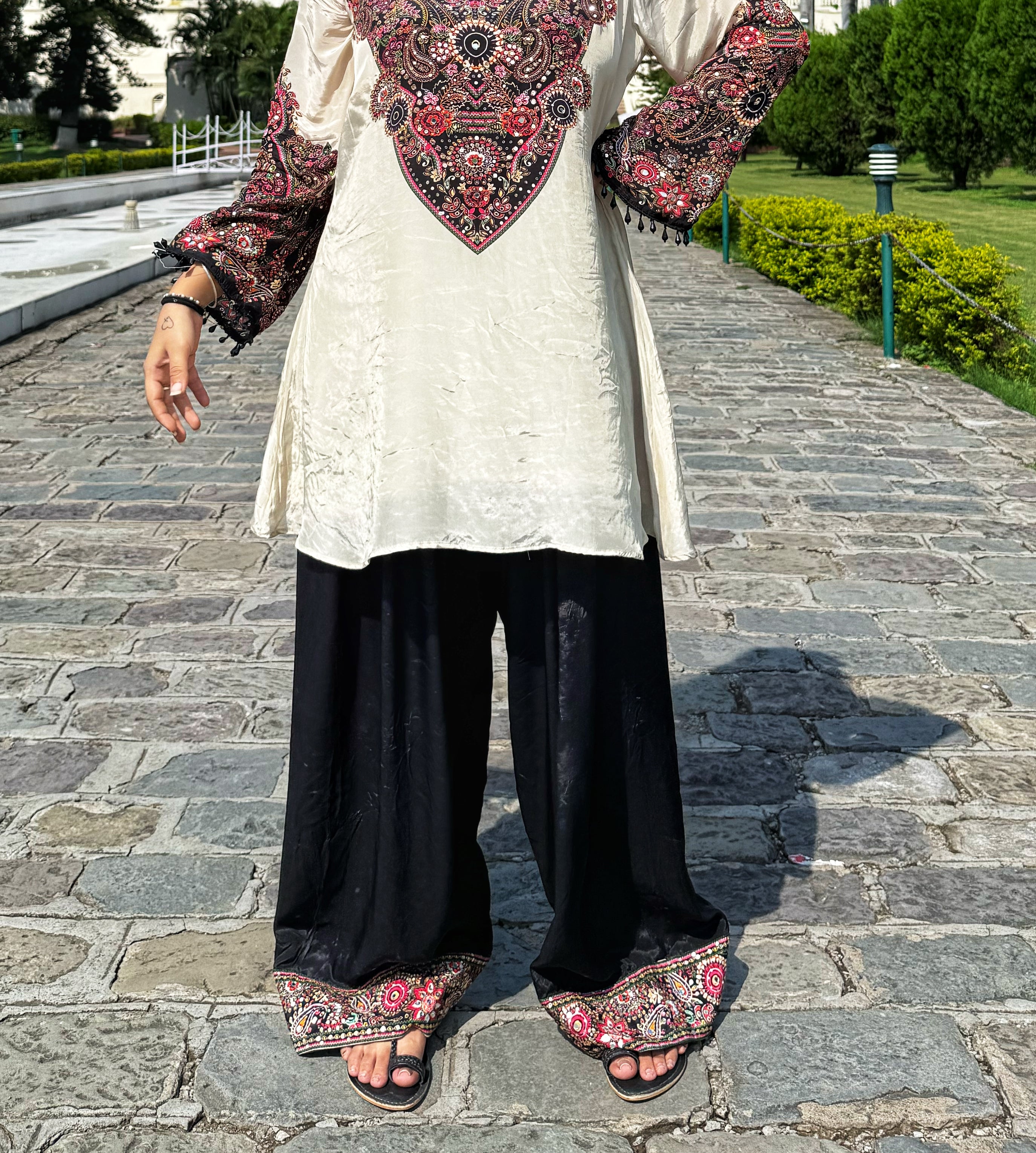 Nazakat - Mirror Work Farshi Set