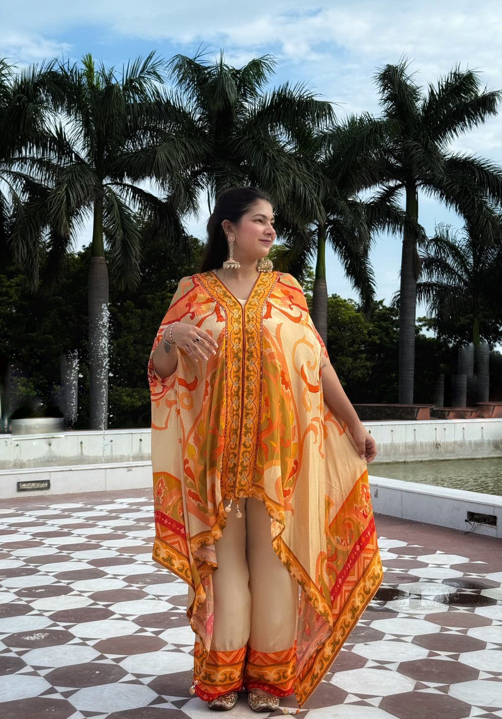 Gulbahar - Printed Kaftan Set