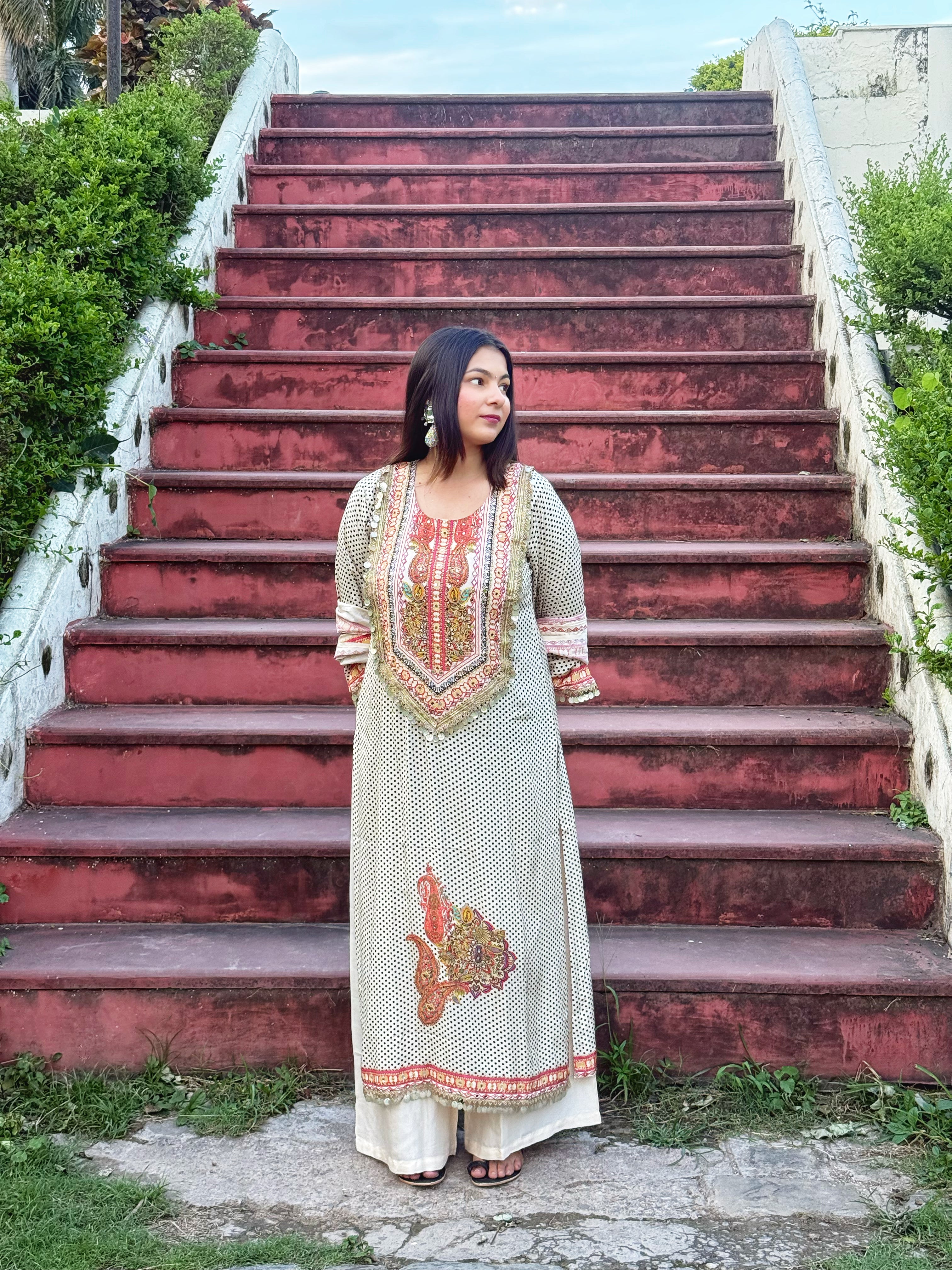 Khwaab - Polka Dot Kurta Set